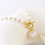 Pearl Heart Pendant Necklace