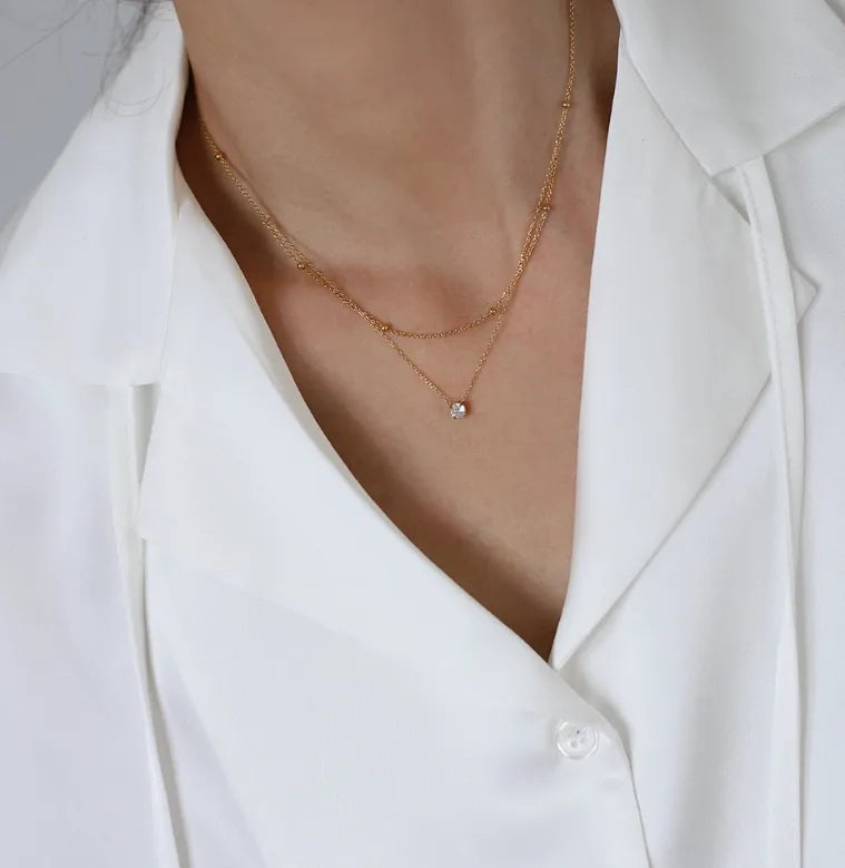 Round  Double Layer Necklace