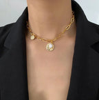Fresh Water Pearl Charm Necklace