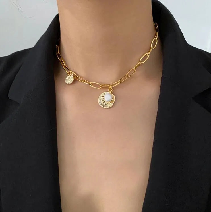 Fresh Water Pearl Charm Necklace