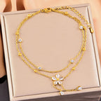 Double Layered Flower Anklet