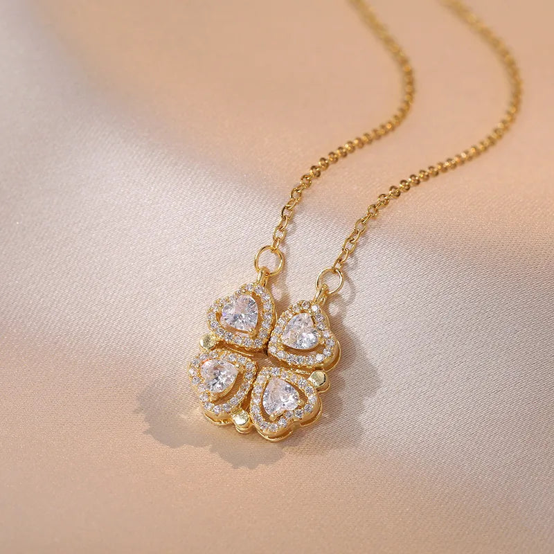 Detachable Four Leaf Clover Necklace